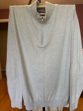 Cutter & Buck Light Gray Half-Zip Sweater